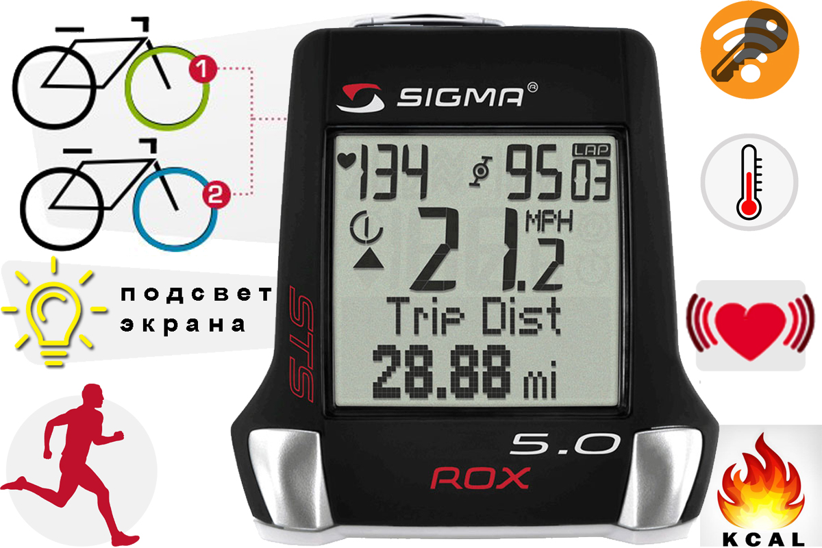 Велокомпьютер Sigma ROX 5 STS CAD HRM